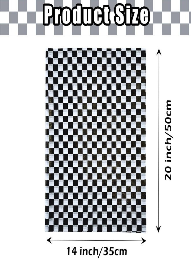 MUNILAIL 100 Sheets Checkered Tissue Paper 14 x 20 Inches Black and White Tissue Paper for Gift Bags Bulk Race Car Wrapping Papers Gift Papers Tissue for Birthday Gift Packing Crafts - Image 3